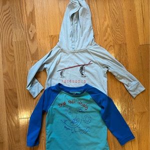 Patagonia toddler sun shirts or rash guard- lot of 2